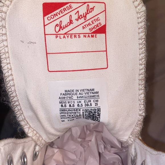 NWOB CONVERSE ALL STARS 70 PLUS GLITTER CHUCK TAYLORS A08176c - Picture 4 of 5